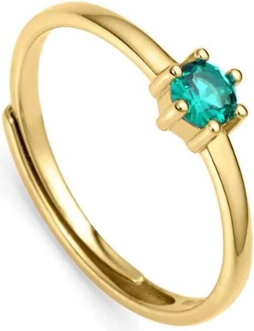 Immagine prodotto Viceroy Grazioso anello placcato oro con zirconi verdi Clasica 9115A01 - Circuito: 55 mm