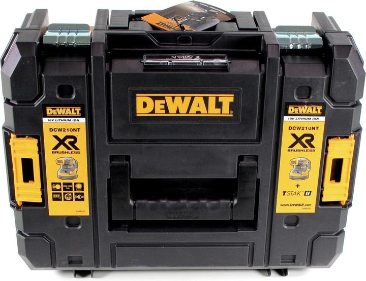 Produktbild DeWalt DCW 210 NT Akku Exzenterschleifer Brushless 18V 12.000U/min 125 mm + 1x Akku 2,0 Ah in TSTAK (Exzenterschleifer)