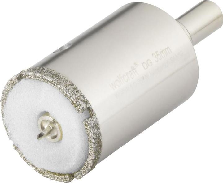 Actual product image wolfcraft 1 diamond drill bit w.shank ø35mm (35 mm)