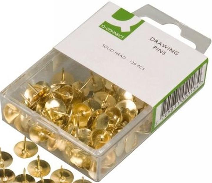 Produktbild Q-Connect Reissnägel vermessingt, Kopf-Ø: ca. 10 mm 120 Stück (1 Stück, 10 mm)