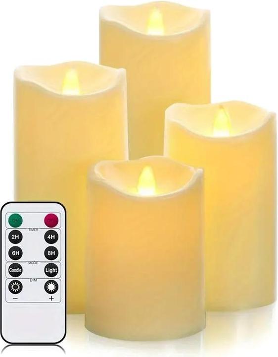 Actual product image Cbx 4 flameless LED candles with remote control and timer function (4x)