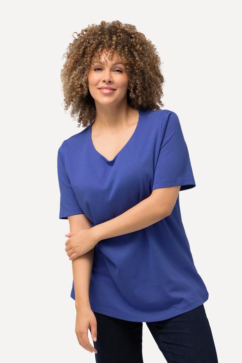 Produktbild Ulla Popken Shirt, doppellagige Vorderseite, Slim, Rundhals, Halbarm (56)