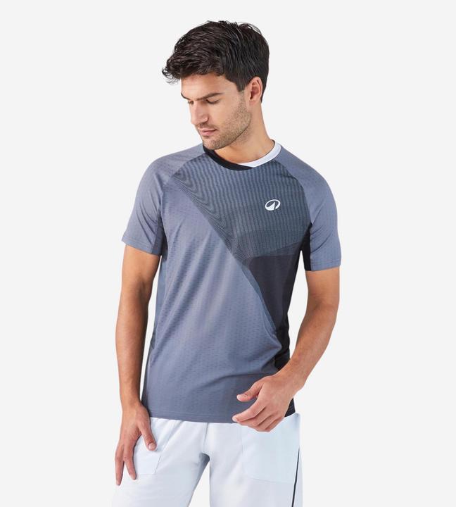 Immagine prodotto Kuikma Herren Padel T-Shirt technisch - 900 grau/schwarz (XL)