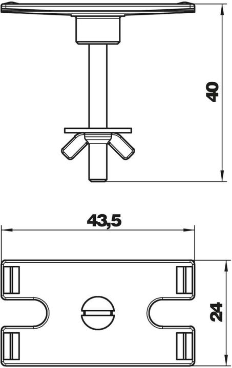 Actual product image OBO Bettermann Mounting set for table mounting 6116985