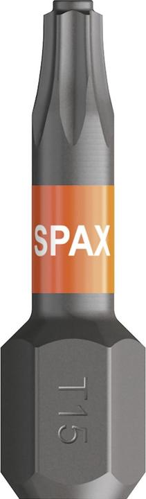 Actual product image Spax BIT T-STAR PLUS T15 25mm S (Hexagon socket TX)