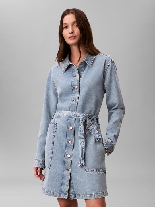 Image du produit Calvin Klein Robe courte en jean ceinturée (M)