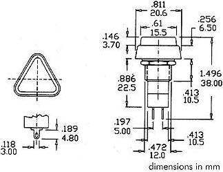 Produktbild Velleman Push-Button Switch Off-On Red