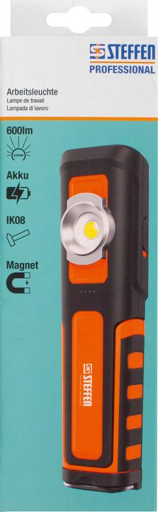 Image du produit Steffen LED Akku-Arbeitsleuchte 6W, IP65, 240° drehbar (600 lm)