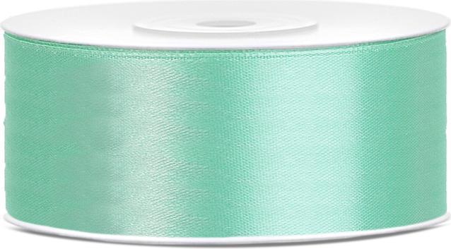 Actual product image Partydeco Satin ribbon, mint, 25mm/25m (1 pc. / 25 lm) (1x)