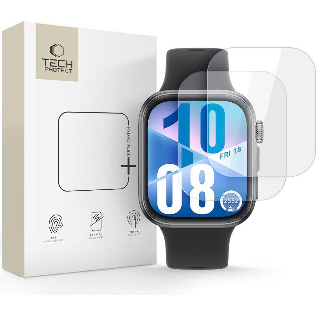 4Kom Tech-Protect Hofi Hydro Flex+ 2er-Pack Hydrogelfolie für Huawei Watch Fit 3 / 4 - transparent (Huawei Watch Fit 3), Pellicola protettiva per smar