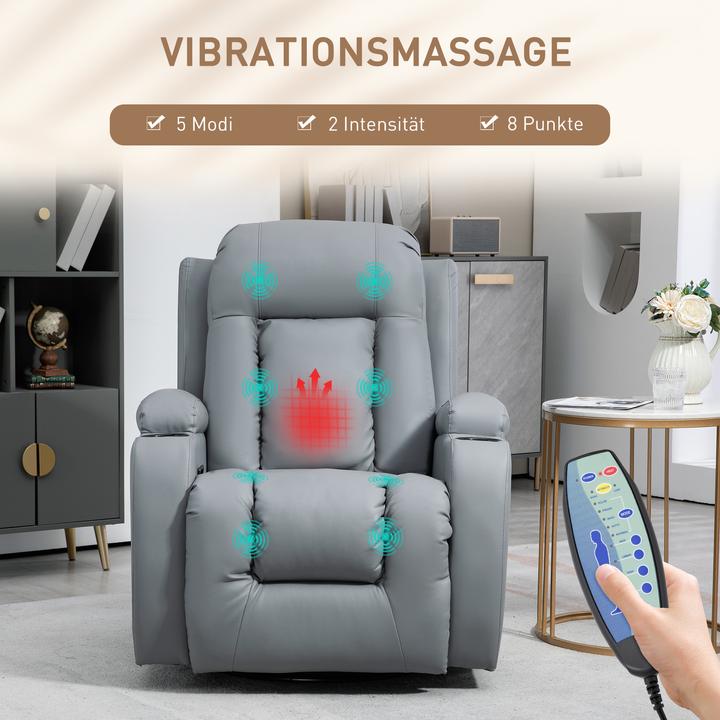 Image du produit Homcom Fauteuil de massage avec fonction bascule et fonction chaleur