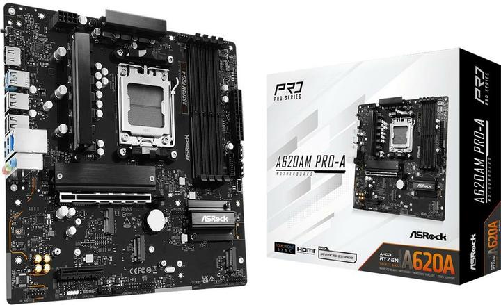 Image du produit AsRock A620AM Pro-A AM5 mATX HDMI/DP DDR5 retail (AM5, AMD A620, mATX)
