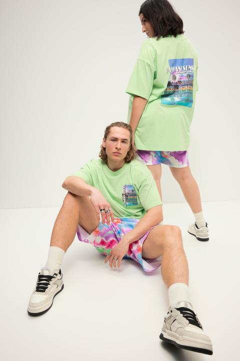 Immagine prodotto Studio Untold Maglia unisex dal taglio oversize con stampe con palme, scollo a girocollo e mezze maniche (S)