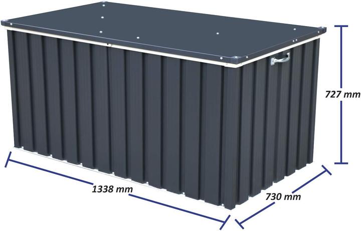 Actual product image Duramax Metall Garten Gerätebox Kissenbox 585 L
