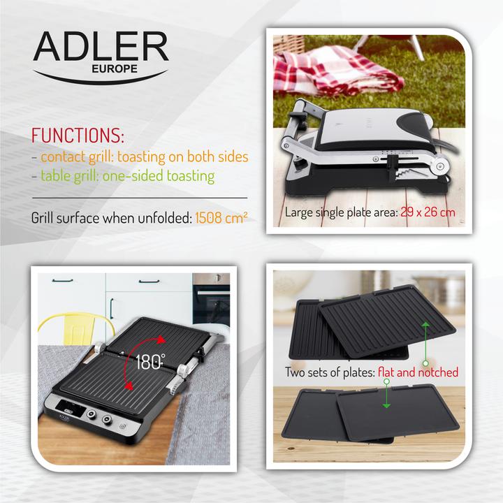 Produktbild Adler AD 3059 contact grill (3 kW)