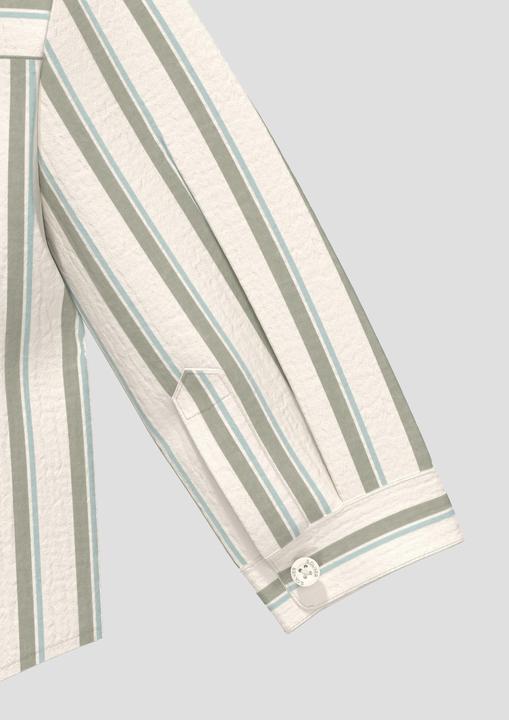 Immagine prodotto s.Oliver Gestreiftes Double Cloth Langarmhemd mit Stehkragen (86)