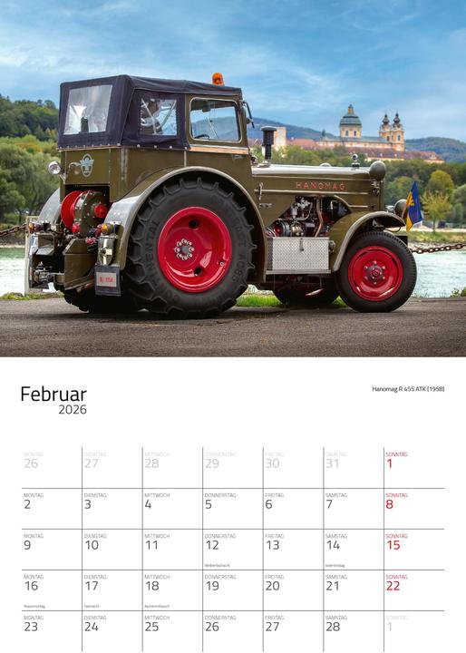 Produktbild Traktor Klassiker Kalender 2026 Eintragkalender
