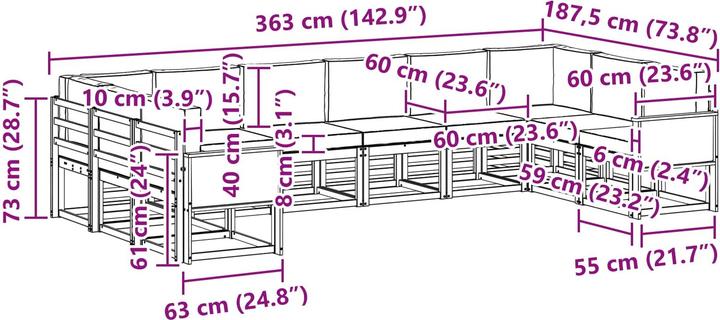 Produktbild vidaXL Outdoor-Sofa