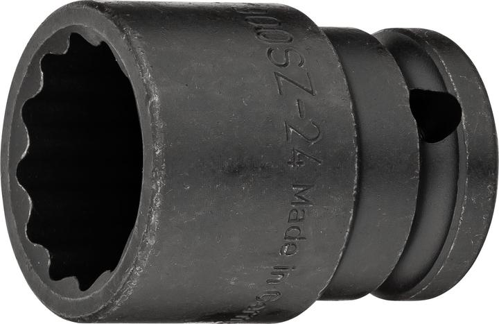 Produktbild HAZET Schlag-, Maschinenschrauber Steckschlüsseleinsatz ∙ Doppelsechskant 900SZ-24 ∙ Vierkant12,5 m… (24 mm)