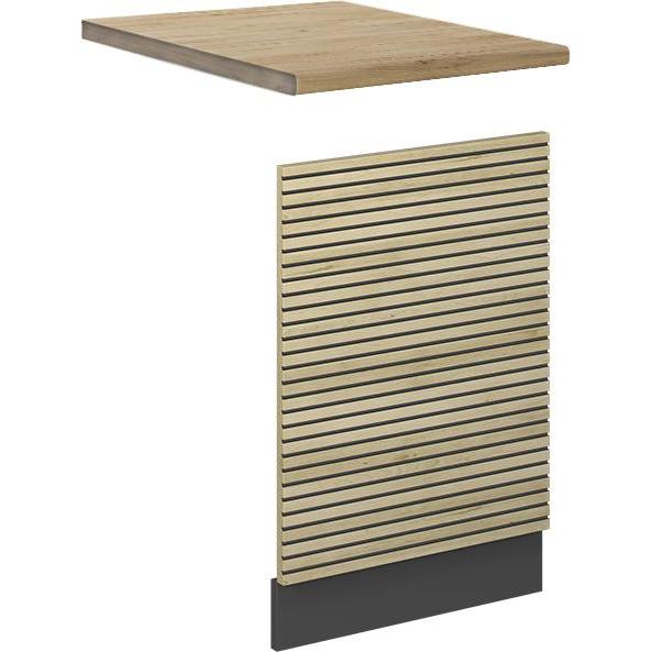 Vicco Geschirrspülblende Fame-Line, Geschirrspüler Zubehör, Braun