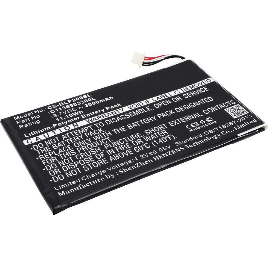 CoreParts Battery for BLU Tablet (3000 mAh), Notebook Akku, Schwarz