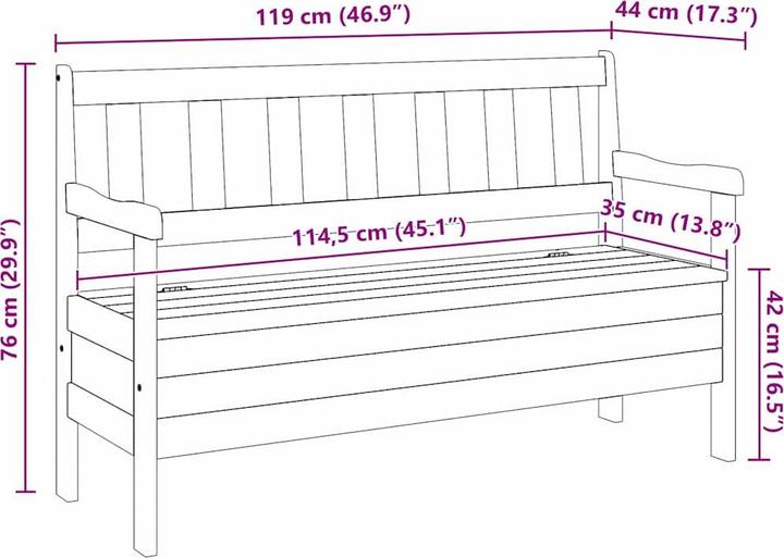 Produktbild vidaXL Gartenbank