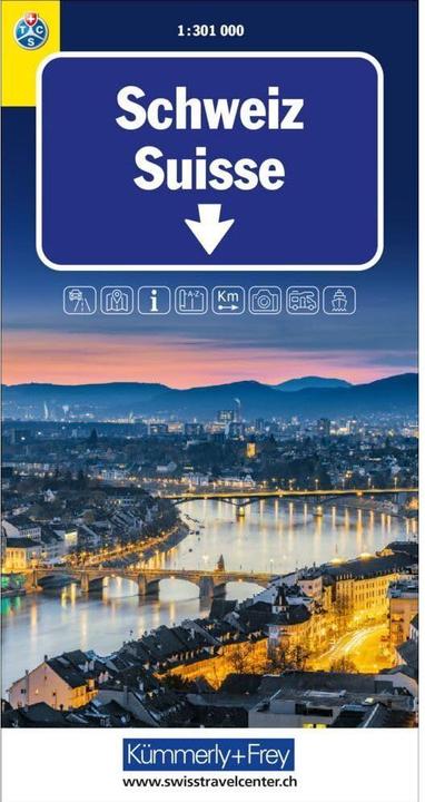 Svizzera Carta stradale del TCS 1:301 000