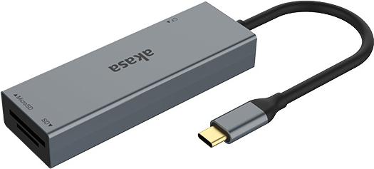 Actual product image Akasa USB 3.2 Gen1 Type-C 3-in-1 Card Reader