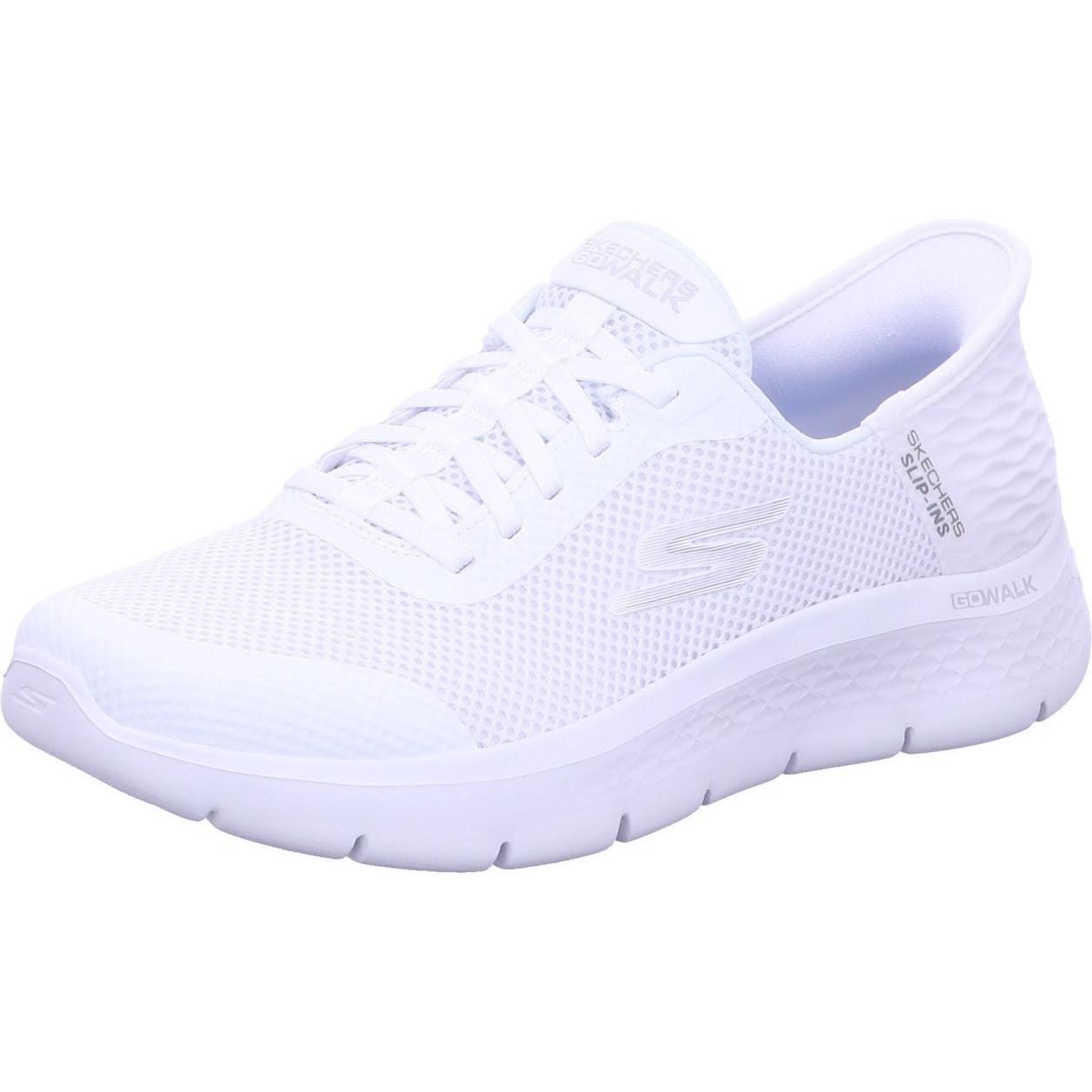 Skechers, Donne, Sneaker, Go Walk Flex - Grand Entry - Dames Instappers - Wit, Bianco, (39)