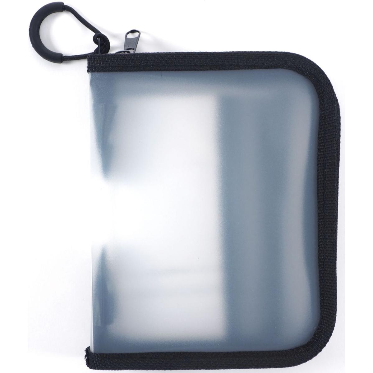 Foldersys, Mappe, Reissverschlussbeutel Mini A6 transparent/schwarz 0,5 mm (A6, 1 x)