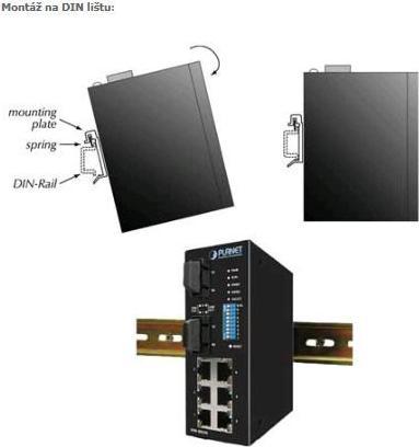 Produktbild Planet Industrieller Fast Ethernet Switch 8-Port 10/100 Mbps RJ45 IP30 (8 Ports)