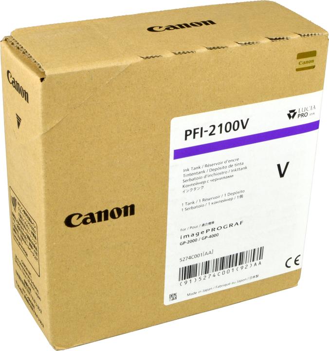 Actual product image Canon PFI-2100 Violet (V)