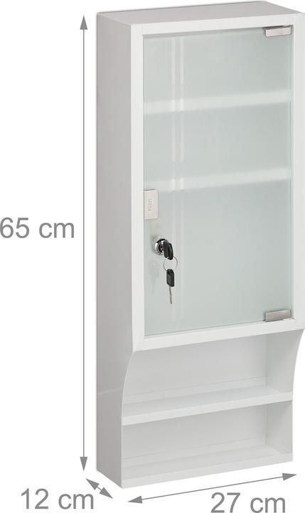 Produktbild Relaxdays Medizinschrank (27 x 12 x 65 cm)