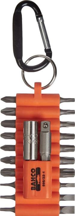 Produktbild Bahco 1/4"-Bitsatz im Gummihalter für Schlitz-, Phillips-, Pozidriv- und TORX-Schrauben - 22-teilig (Kreuz Phillips PH, Kreuz Pozidriv PZ)