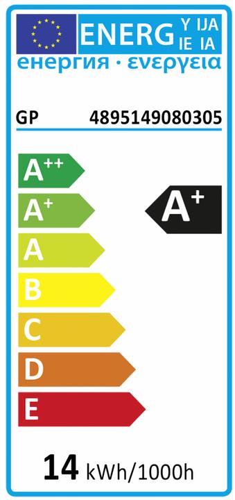 Energy Label GP Lighting Lighting LED Classic E27 14W (100W) (E27, 14 W, 1521 lm, 1 x, E)