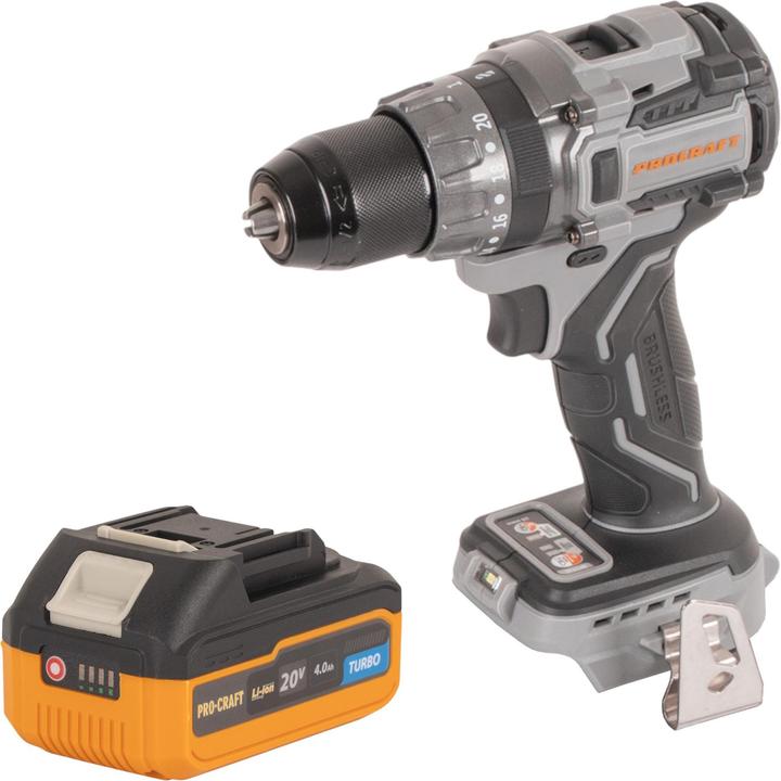 Produktbild Procraft Industrial CD20Abb Akku Schlagbohrschrauber 20 V 85 Nm + 1x Akku 4,0 Ah - ohne Ladegerät (Schlagbohrschrauber)