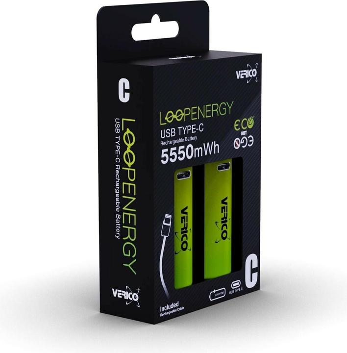 Actual product image Verico LoopEnergy Baby C 1,5V (2 pcs., C, 3700 mAh)