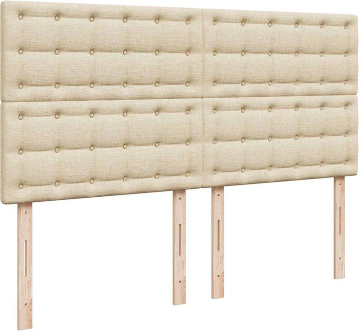 Actual product image vidaXL Bo x springbett mit Matratze 200 x 200 cm Stoff (200 x 200 cm)