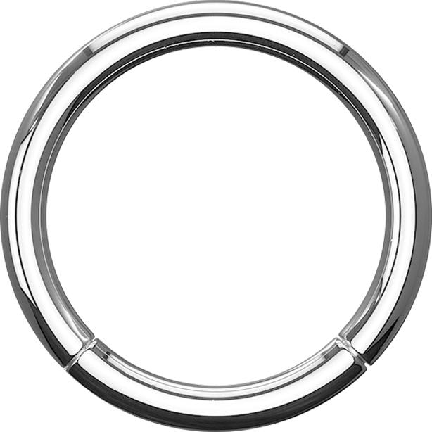 Produktbild Star Piercing Micro Segmentring klappbar silber (ohne Messing, Titan G23)