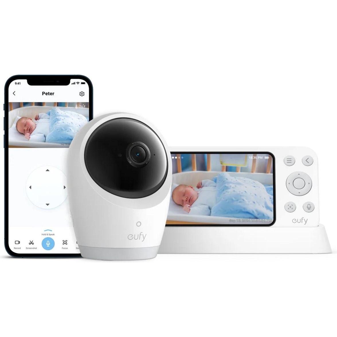 eufy, Babyphone, Baby Monitor (Babyphone Audio, Babyphone mit Kamera, 140 m)