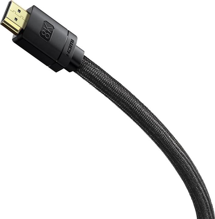 Actual product image Baseus High Definition Series HDMI 8K to HDMI 8K Adapter Cable 0.5m Black (0.50 m, HDMI)