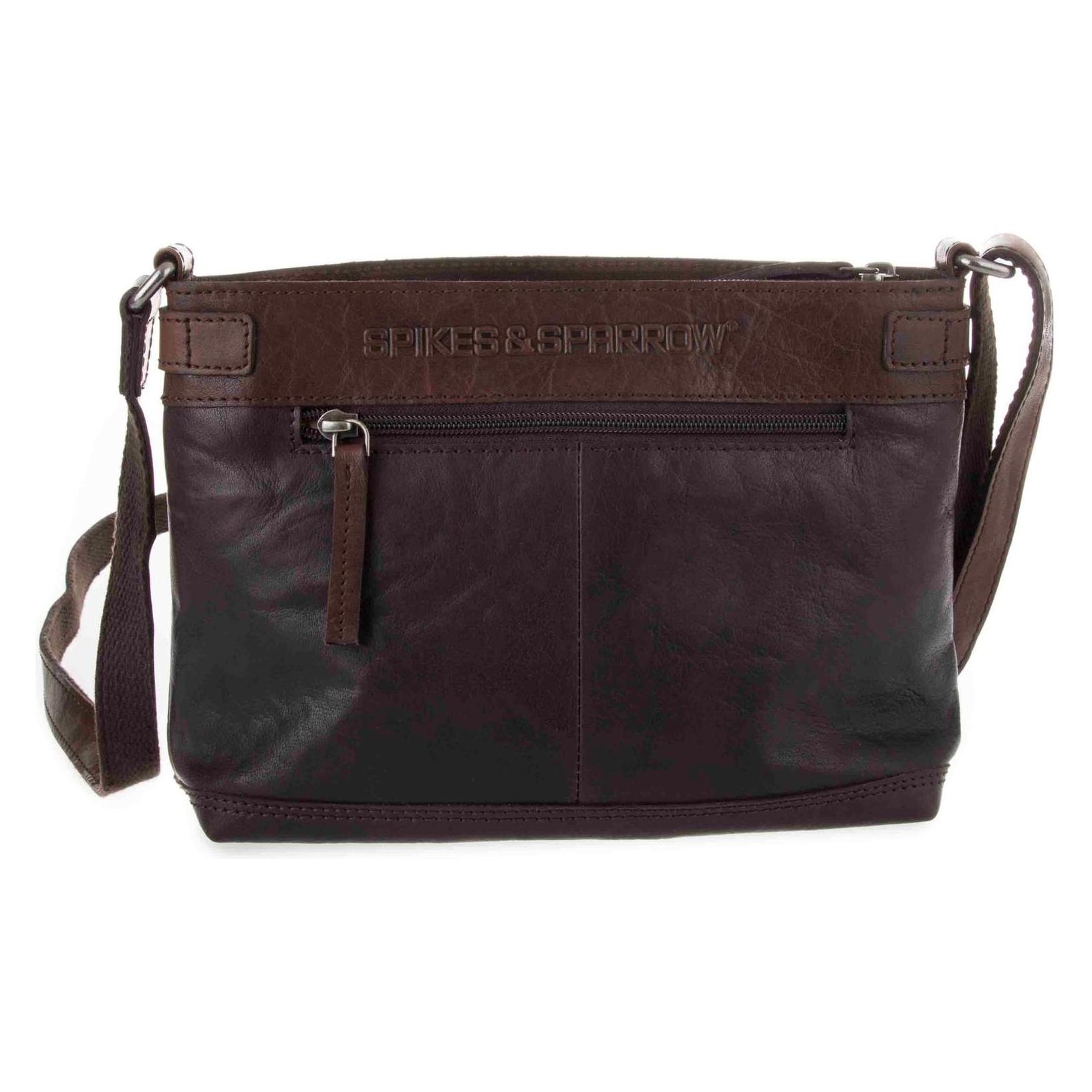 Spikes & Sparrow, Damen, Handtasche, Medium Schoudertas / Crossbody Tas Dames - Leer - Bronco - Bruin, Braun