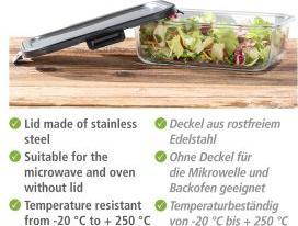 Actual product image Wenko Glass food storage jar Steel (1.50 l)