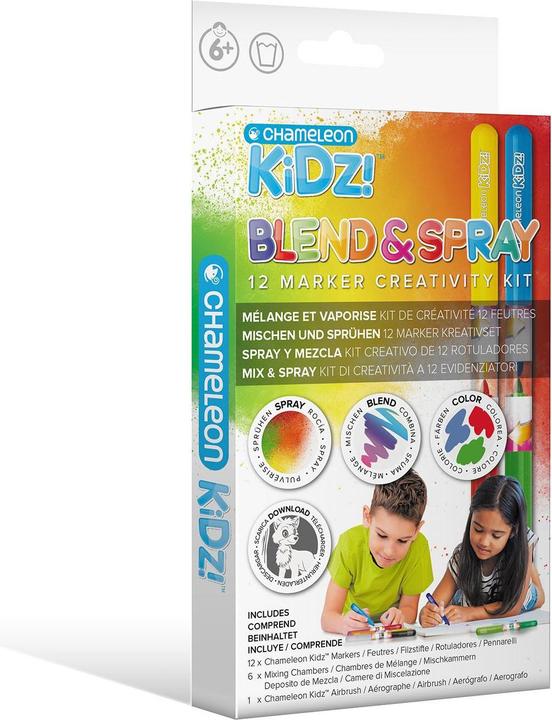 Chameleon Airbrush Blend & Spray Set 12 Marker (Mehrfarbig, 12 x)