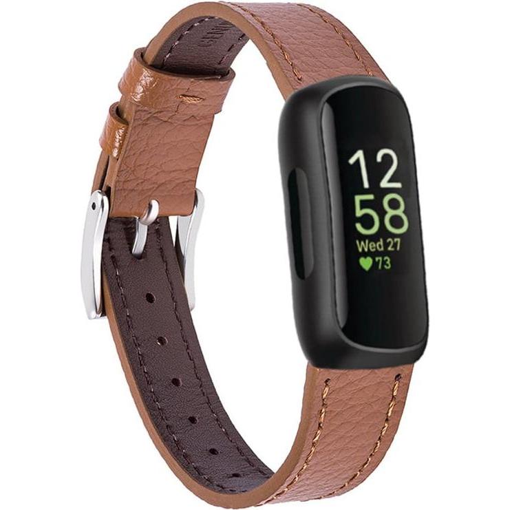 Strap-it Lederarmband (Leder, Inspire 3), Uhrenarmband, Braun