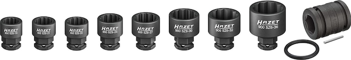 Produktbild HAZET Schlag-, Maschinenschrauber Steckschlüsseleinsatz ∙ Doppelsechskant 900SZ6/11 ∙ Vierkant12,5 … (19 mm, 32 mm, 27 mm, 24 mm, 36 mm, 22 mm, 21 mm, 30 mm)