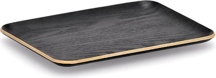Zeller Present Plateau de service, bois/placage wengé, noir