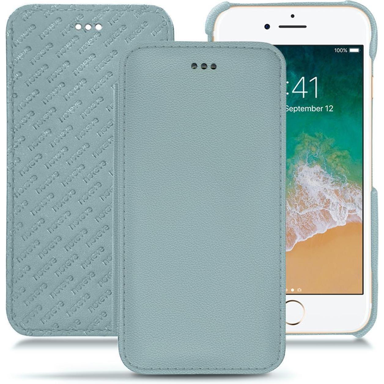 Noreve Lederschutzhülle horizontal (Apple iPhone 7), Smartphone Hülle, Blau