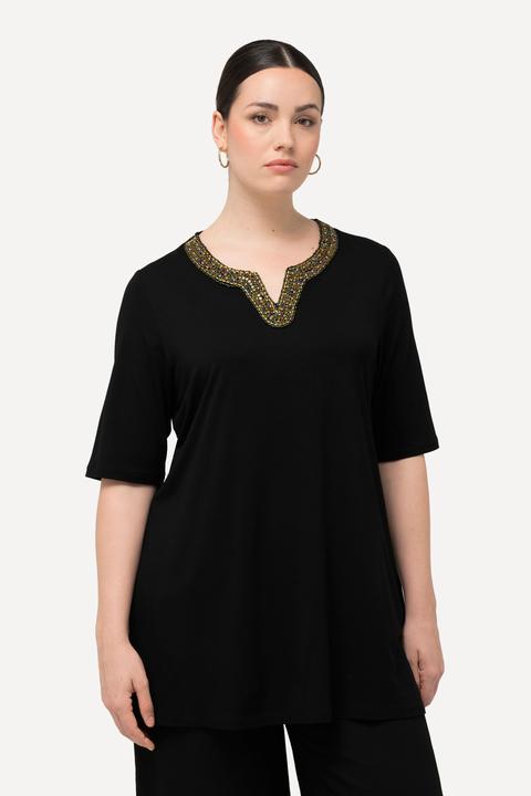 Produktbild Ulla Popken Shirt-Tunika, Stickerei, Tunika-Ausschnitt, Halbarm (50, 52)