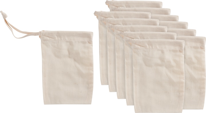 Produktbild VBS Baumwollbeutel "10 x 15 cm", 12 Stück (Geschenkbox, 12 x)